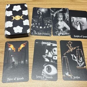 Moonlit Tarot Deck – Black and Gold Tarot Cards